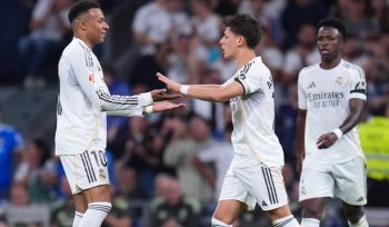 Pemain Real Madrid rayakan kemenangan. AP Photo/Manu Fernandez