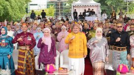 Wali Kota Makassar, Munafri bersama Wawali Makassar, Aliyah Mustika hadiri Hardiknas, Sabtu (2/5/2026). Ist