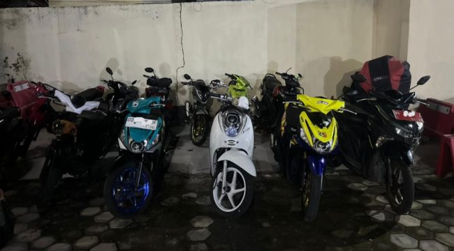 Kendaraan Bermotor Diduga Digunakan Balap Liar Disita Satlantas Polres Selayar. [Foto: Ist]